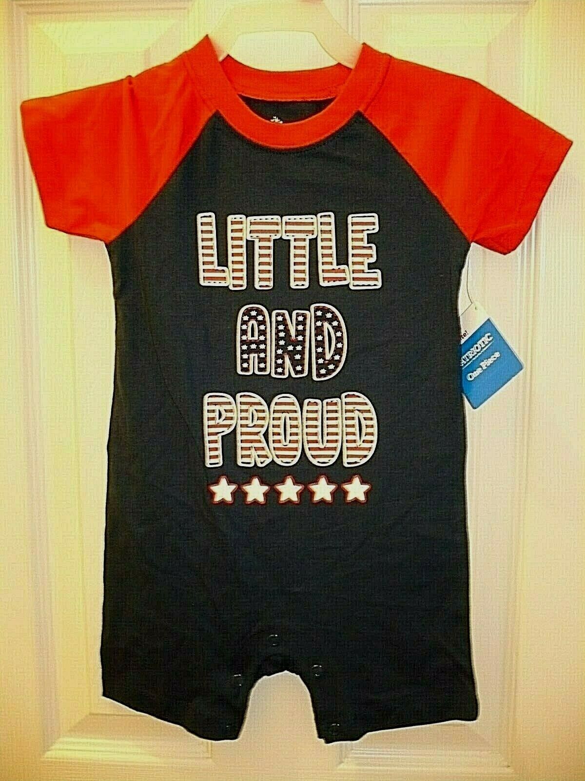 Way To Celebrate! Boys One Piece Romper Size 18M Little And Proud Red Wh... - $9.74