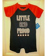 Way To Celebrate! Boys One Piece Romper Size 18M Little And Proud Red Wh... - $9.74