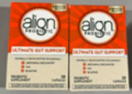 Align Probiotic Ultimate Gut Support 28 Capsules, Lot of 2  - £27.61 GBP