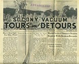 Socony Vacuum Tours &amp; Detours Mobil September 1934 World Series College ... - £14.25 GBP