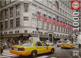 Educa Fifth Avenue New York 1000 pc Jigsaw Puzzle Colored B &amp; W Photo Yellow Cab - £15.85 GBP