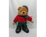 Vintage Kuddle Me Toys Christmas Bear Plush With Scarf 12&quot; - $35.63