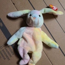 Ty Beanie Baby HIPPIE Tie Dyed Bunny Rabbit Plush 1999 NWT - £3.91 GBP