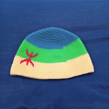 Crochet Hat Handmade Moroccan Cap Berber Amazigh, Tribes Original Handcr... - $36.00
