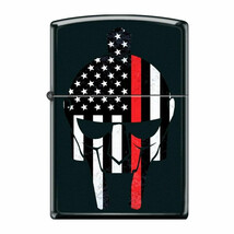 Zippo Lighter - Thin Red Line Warrior Matte Black - 854885 - $30.56
