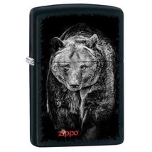 Zippo Lighter - Bear w/ Logo Black Matte - 853407 - $581.75 MXN