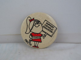 Vintage Union Pin - Ontario Catholic Teachers Association - Celluloid Pin - £11.77 GBP