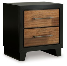Kraeburn - Brown / Black - Two Drawer Night Stand - $251.00