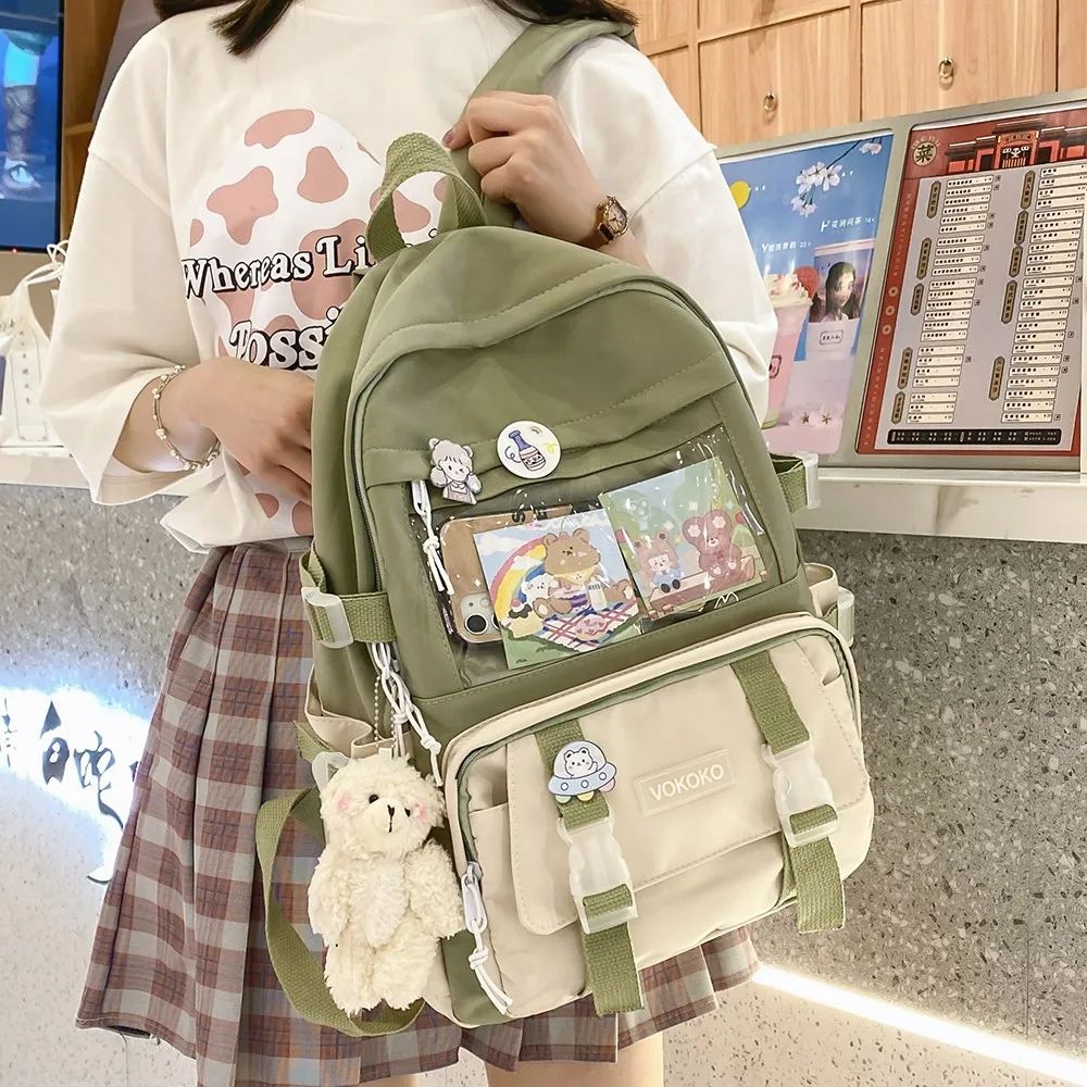 Kawaii Women Backpack Waterproof School Bag For Teenager Girl Student Bookbag La - £26.26 GBP