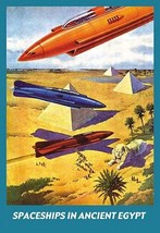 Spaceships in Ancient Egypt - Art Print - £17.57 GBP+