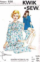 Vintage Misses&#39; PAJAMAS Kwik Sew Pattern 526-ks Sizes S-M-L - £9.57 GBP