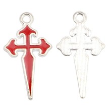 12pcs of Silver Plating Catholic Saint James Crusader Rosary Crucifix Cross - £6.49 GBP