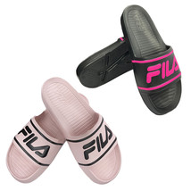Nwt Fila Msrp $41.99 Women&#39;s Men&#39;s Unisex Black Pink Slip On Slides Sandals - £12.02 GBP