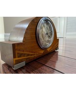 ART DECO MANTEL WORKING VINTAGE ANTIQUE CLOCK WALKER &amp; HALL IN WOOD CASE... - $16,847.89 MXN