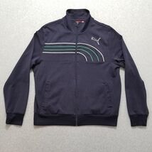 Puma Track Jacket Mens Medium Blue Full Zip Pockets - $47.45 CAD