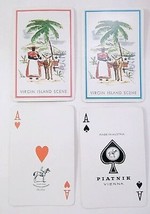 Piatnik Double Deck Playing Cards Virgin  Islands Souvenir  Palm Trees Burro - $18.80