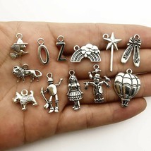 70 Wizard of Oz Charms Set Antiqued Silver Assorted Lot Themed Pendants - £16.01 GBP