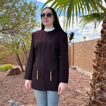 Vintage 1980s Louis Feraud Wolle Damen Größe 6 Lila Quasten Hergestellt IN - $41.56