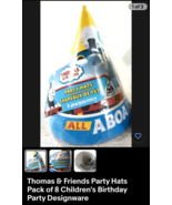 Thomas &amp; Friends Party Hats Pack of 8 Children&#39;s Birthday Party Designware - £4.34 GBP