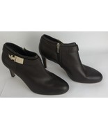 Vince Camuto High Heeled Shoes Brown w / Gold  Zipper Buckle Women’s Siz... - $44.54