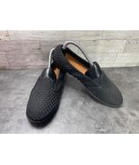 Bernie Mev Flats Women 11.5M Shoes Black Woven Knit SlipOn Comfort Loafers - $27.54