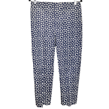 Talbots Chatham Crop Pants Blue White Size 6 Ankle Straight Leg Stretch ... - £27.21 GBP