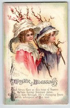 Easter Postcard Ellen Clapsaddle Victorian Girls Branch 1913 Series 4259 Germany - £12.31 GBP