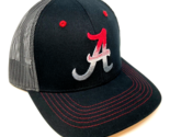 UNIVERSITY OF ALABAMA CRIMSON TIDE LOGO BLACK GREY MESH TRUCKER SNAPBACK... - £17.10 GBP