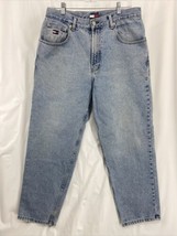 Vintage Tommy Jeans Men&#39;s Blue Denim Jeans Distressed - £14.94 GBP