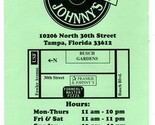 Frankie &amp; Johnny&#39;s Menu North 30th Street Tampa Florida  - £14.23 GBP
