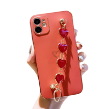 Anymob iPhone Case Red Soft Electroplated Love Heart Bracelet Silicon Bumper  - £21.84 GBP