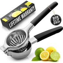 Lemon Squeezer Stainless Steel Press - Non-Slip, Ergonomic Design With Solid, He - £32.42 GBP