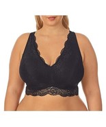 DREAMFIT Plus Size Full Coverage Wireless Lace Bralette Black 4X NEW - $6.75 CAD