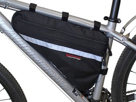 Bushwhacker Fargo Black - Large Triangle Bicycle Frame Bag W/Reflective ... - £30.27 GBP