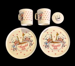 Lot Of 5 Vintage 1992 Campbell Soup Kids Plastic Toy Dishes Dish Set 90s Childs - £7.44 GBP