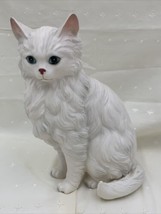 Vintage Lefton White Persian Kitten Cat 9” Tall Figurine Statue 2203 Mid Century - £21.26 GBP