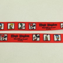 Vintage 1997 Disney Red Magic Kingdom Water Bottle Lanyard LASO Giacona - $12.56