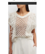 Brunello Cucinelli Feather Jute Cotton Opera Knit Sweater SZ 3XL NWT $ 5999 - £1,194.70 GBP