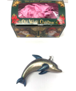 Merck 2001 Old World Dolphin 5&quot; European Glass Christmas Ornament NIB - $365.99 MXN