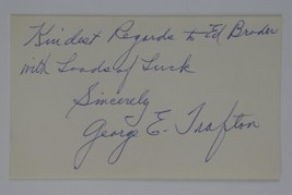 George Trafton Signed 3x5 Index Card Chicago Bears Autographed HOF Personalized - £272.65 GBP
