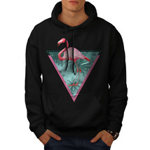 Wellcoda Flamingo Triangle Mens Hoodie, Palms Casual Hooded Sweatshirt - £26.27 GBP+