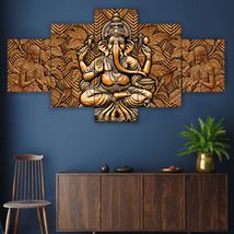 India at your Doorstep Blessed Beginnings Inspiring Ganesha Wall Art Illuminate  - £50.48 GBP