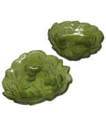 Green Indiana Glass Uranium Dish Raspberry Loganberry Blackberry Pressed... - £11.73 GBP