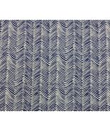 QUADRILLE PETITE ZIG ZAG NAVY ON TINT LINEN MULTIUSE FABRIC 6 YARDS 48"W - $801.90