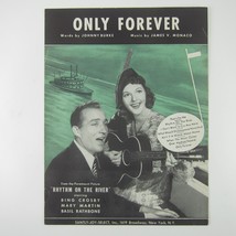 Sheet Music Only Forever Rhythm On The River Bing Crosby Mary Martin Vin... - $9.99