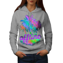 Wellcoda Palm Hawaii Sunny Womens Hoodie, Vacation Casual Hooded Sweatshirt - £29.06 GBP