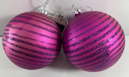 Lot 2 Vickerman Pink Swirl Cheshire Cat 3.5 in Plastic Ornaments - £19.77 GBP