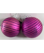 Lot 2 Vickerman Pink Swirl Cheshire Cat 3.5 in Plastic Ornaments - £19.46 GBP