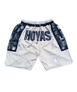 Georgetown Hoyas Basketball Shorts Stitched Pants with Pockets - £39.42 GBP