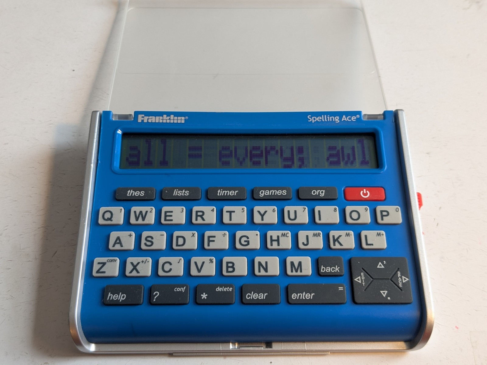Franklin Spelling Ace Electronic Thesaurus Word Hand Held Game SA-209 Bl... - $13.89